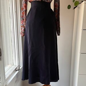 H&M Navy A-Line Skirt